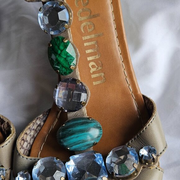 Libby Edelman Wedge Sandal Size 8M - Picture 4 of 10